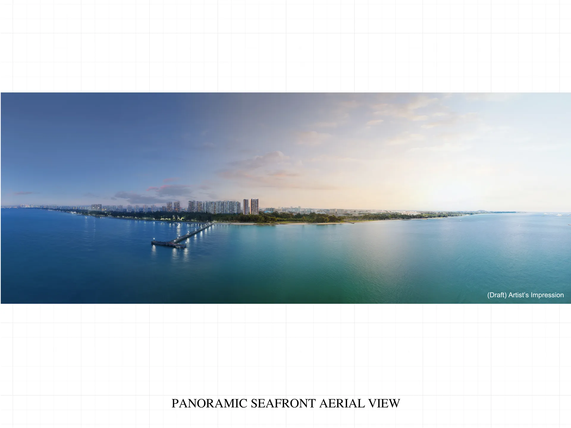 Panoramic aerial view of Vela Bay seafront