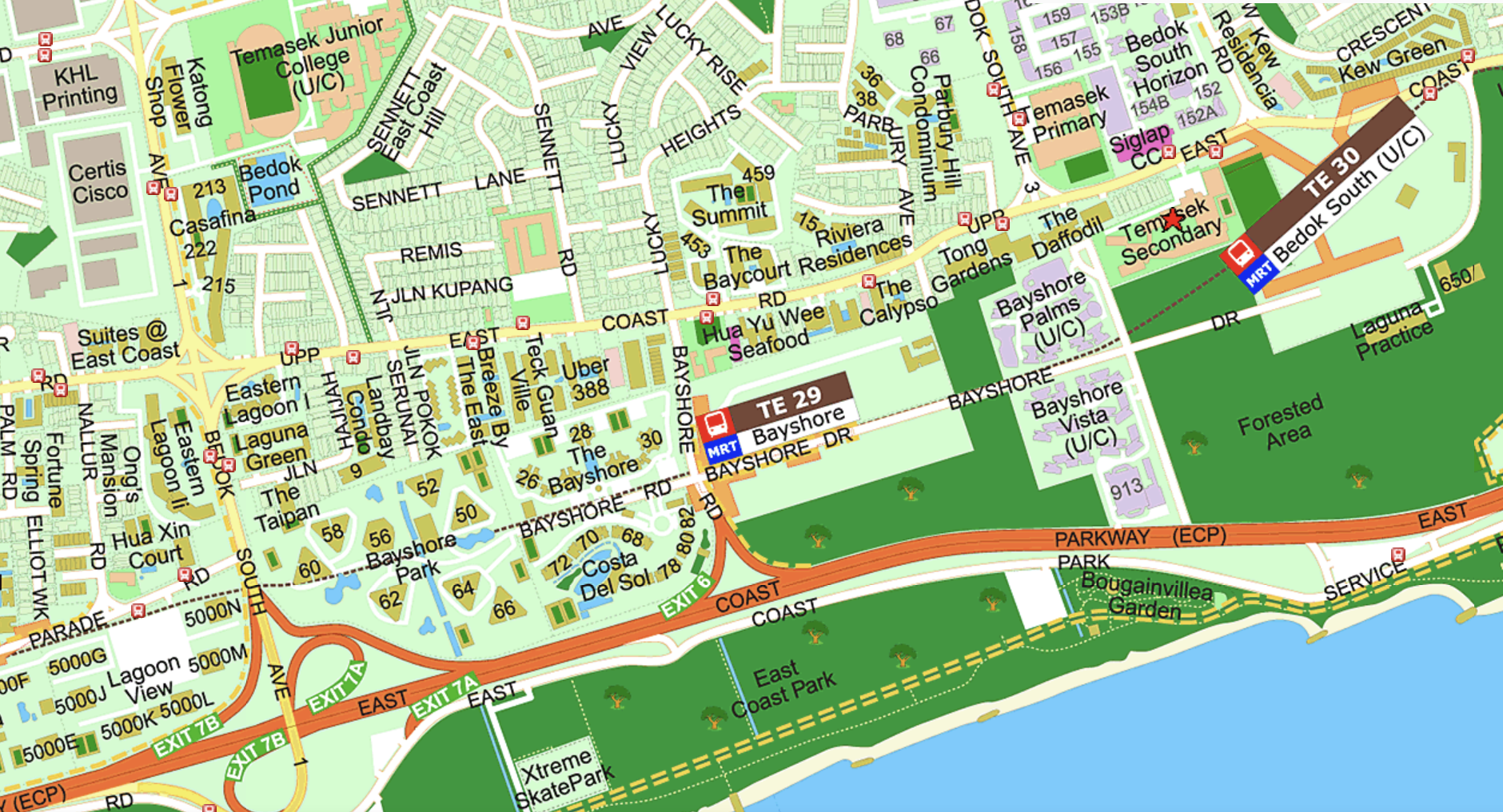 Bayshore street map